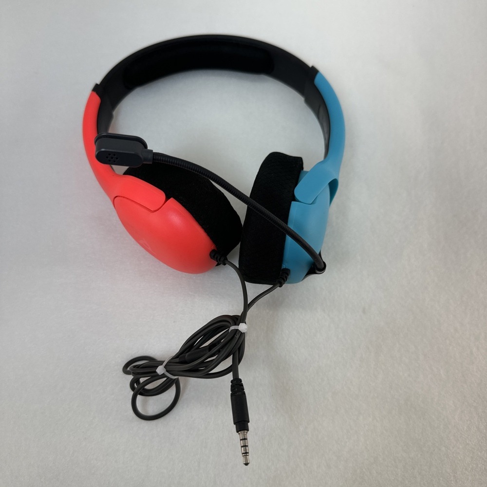 PDP LVL40 Wired Gaming Headset Nintendo Switch Red Blue 3.5mm Mic